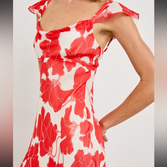Rails Marigold Scarlet Hibiscus Floral Maxi Dress - Picture 3 of 8